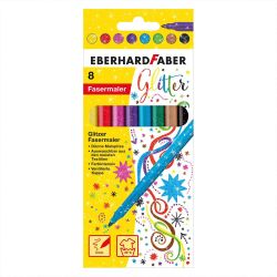 Glitter Fasermaler 8 Stück von Eberhard Faber