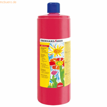 Eberhard Faber Schulmalfarbe Efacolor Tempera 1000ml Flasche geraniumr von Eberhard Faber