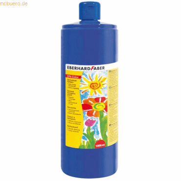 Eberhard Faber Schulmalfarbe Efacolor Tempera 1000ml Flasche kobaltbla von Eberhard Faber