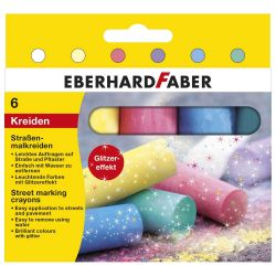 Straßenmalkreide Glitzer 6 Stück von Eberhard Faber