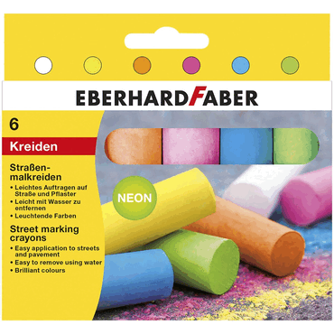 Eberhard Faber Straßenmalkreide Neon - 6 Farben sortiert Kartonetui von Eberhard Faber