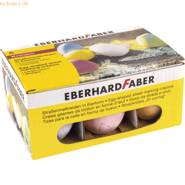Eberhard Faber Straßenmalkreide Set 6 Farben Eierform von Eberhard Faber
