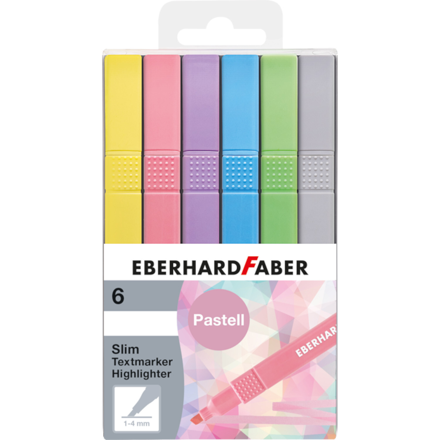 Textmarker Slim Natural Shades 6 Stück von Eberhard Faber