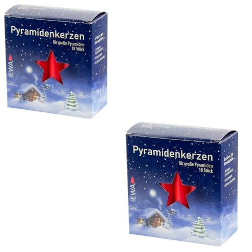 Ebersbacher Wachswaren Pyramidenkerzen 17x100 mm (36 Stück, Rot, Unparfümiert) von Ebersbacher Wachswaren