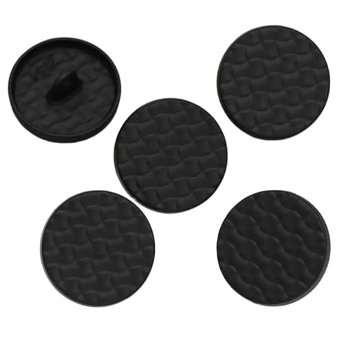 5 Stück runde Metallknöpfe für Handarbeiten, Mantel, Jacke, Basteln, Zubehör, Schwarz, 20mm von EcLusE