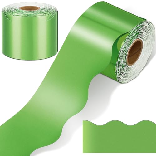 Ecally 20 m gewellte Pinnwand-Bordüre, Klassenzimmer, glänzend, dekorative gewellte Pinnwand, Bordüren, Dekorationen für Schule, Klassenzimmer, Heimdekoration, Hellgrün Ecally 20 m gewellte Pinnwand-Bordüre, Klassenzimmer, glänzend, dekorative gewellte Pinnwand, Bordüren, Dekorationen für Schule, Klassenzimmer, Heimdekoration, Hellgrün von Ecally