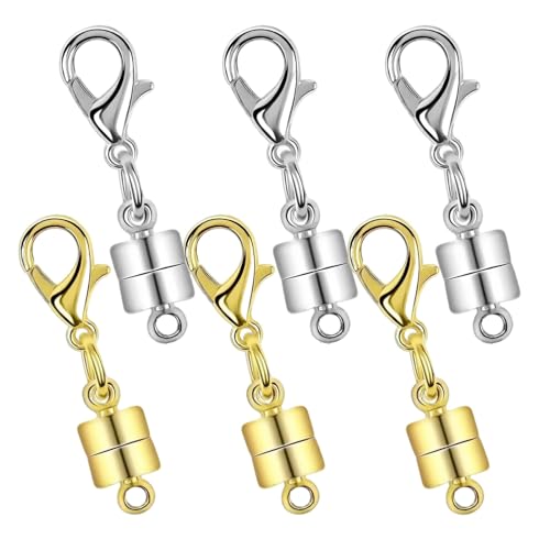6 Stück Magnetverschluss Ketten Aus Sterling Silber - Magnetverschlüsse Für Halsketten, Armbänder Und DIY Schmuck - Hochwertige Accessoires Zur Schmuckherstellung,kettenverschluss Gold 6 Stück Magnetverschluss Ketten Aus Sterling Silber - Magnetverschlüsse Für Halsketten, Armbänder Und DIY Schmuck - Hochwertige Accessoires Zur Schmuckherstellung,kettenverschluss Gold von EceoThsy