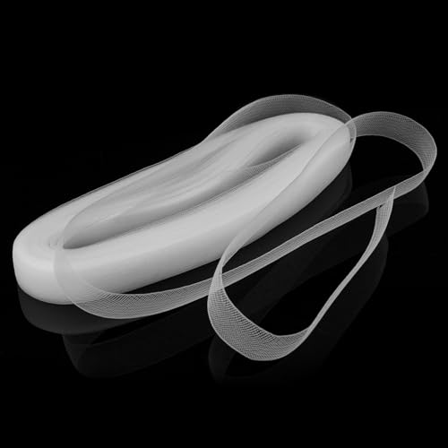 Ech.Apr 45,7 m 2,5 cm Polyester-Rosshaar-Zopf zum Nähen, Rosshaar-Besatz zum Ausbeinen, Nähen, Hut, Rock, Hochzeitskleid, Tanzkleider, weiß von Ech.Apr