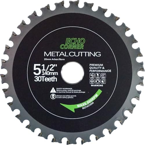 Echo Corner Metallkreissägeblatt 140x20 für Metall, Stahl, Alu, Holz, Multi Sägeblatt 140mm Kreissägeblatt Kompatibel mit Dewalt, Makita, Bosch Echo Corner Metallkreissägeblatt 140x20 für Metall, Stahl, Alu, Holz, Multi Sägeblatt 140mm Kreissägeblatt Kompatibel mit Dewalt, Makita, Bosch von Echo Corner