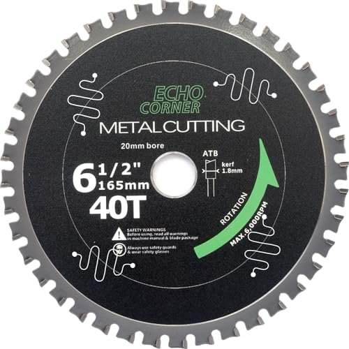 Echo Corner Metallkreissägeblatt 165x20 für Metall, Stahl, Alu, Holz, Multi Sägeblatt 165mm Kreissägeblatt Kompatibel mit Dewalt, Makita, Bosch Echo Corner Metallkreissägeblatt 165x20 für Metall, Stahl, Alu, Holz, Multi Sägeblatt 165mm Kreissägeblatt Kompatibel mit Dewalt, Makita, Bosch von Echo Corner