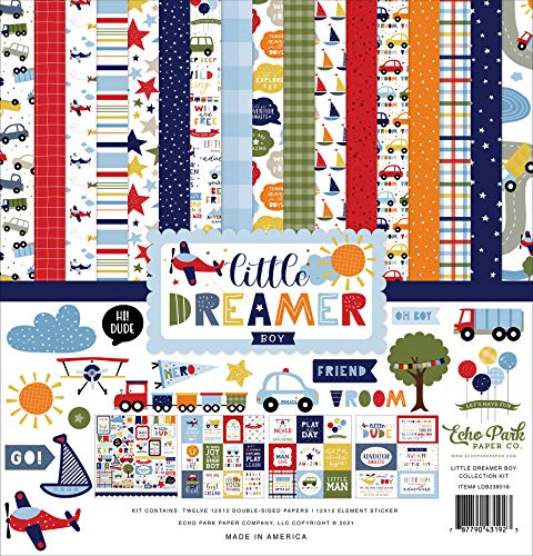 Echo Park Paper 647843 Little Dreamer Boy Collection Kit, 12 x 12 von Echo Park Paper