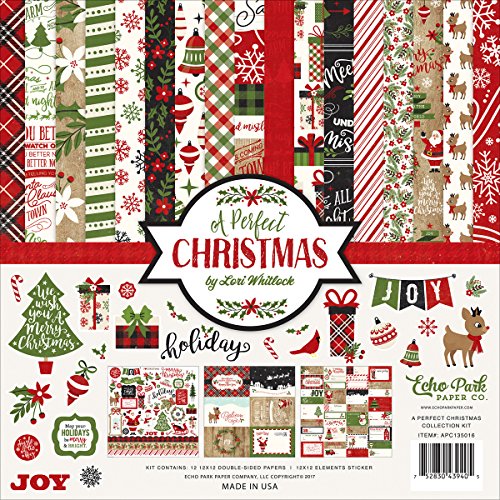 Echo Park Paper Company A Perfect Christmas Collection Kit EIN perfektes Weihnachtskollektionsset, 12-x-12-Inch von Echo Park Paper Company