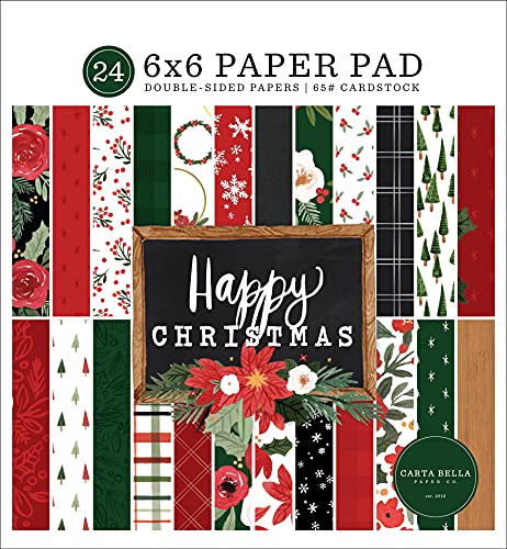 Echo Park Paper Company CBXM140023 Happy Christmas 6x6 Paper Pad Papier, multi von Echo Park Paper Company
