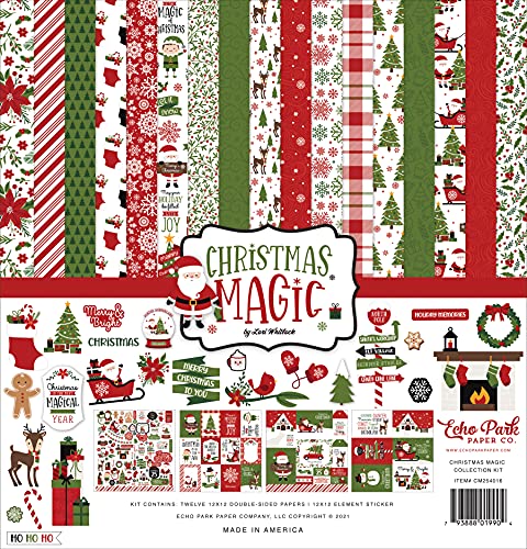Echo Park Paper CM254016 Christmas Magic Collection Kit Papier, multi, 12-x-12-Inch von Echo Park Paper