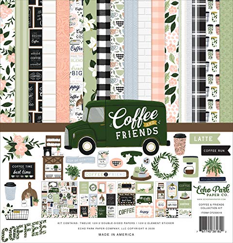 Echo Park Paper Company Coffee & Friends Collection Kit Papier, 30,5 x 30,5 cm von Echo Park Paper Company
