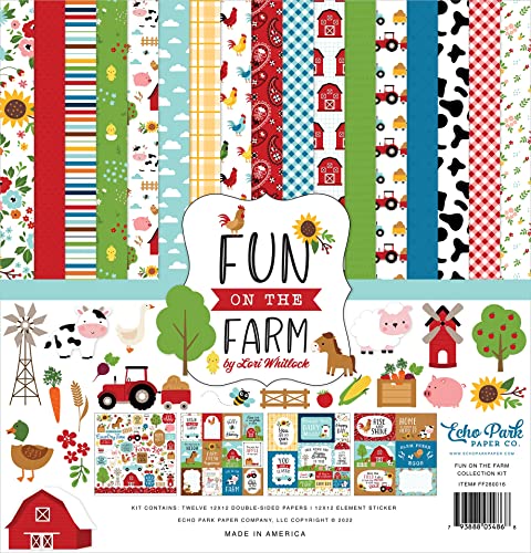 Echo Park Paper Company Fun On The Farm Collection Kit, mehrfarbig von Echo Park Paper Company