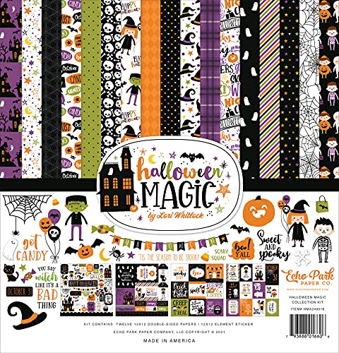 Echo Park Paper Company Halloween Magic Collection Kit Papier, mehrfarbig, 30,5 x 30,5 cm von Echo Park Paper Company