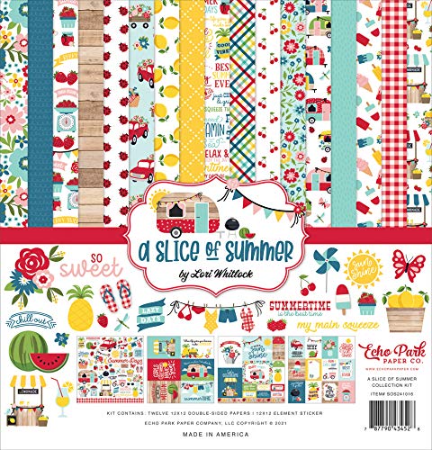 Echo Park Paper Company SOS241016 A Slice Of Summer Collection Kit Papier, 12-x-12-Inch Echo Park Paper Company SOS241016 A Slice Of Summer Collection Kit Papier, 12-x-12-Inch von Echo Park Paper