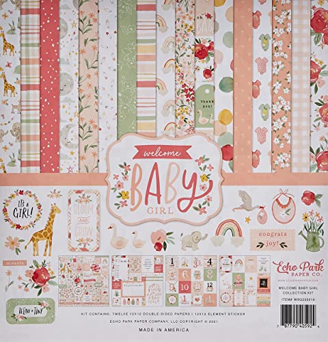 Echo Park Paper Company 646416 12"X12" Echo Park 30,5 x 30,5 cm, Welcome Baby Girl Collection Kit, 12-x-12-Inch Echo Park Paper Company 646416 12"X12" Echo Park 30,5 x 30,5 cm, Welcome Baby Girl Collection Kit, 12-x-12-Inch von Echo Park Paper