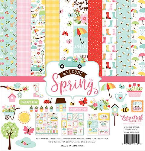 Echo Park Paper Company WES235016 Welcome Spring Collection Kit Papier, 12-x-12-Inch von Echo Park Paper