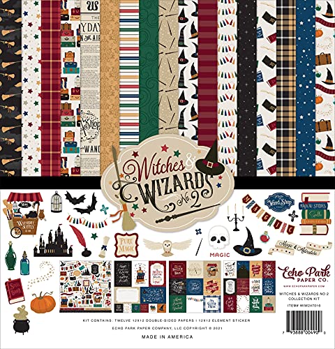 Echo Park Paper Company Witches & Wizards No.2 Collection Kit Papier, mehrfarbig, 30,5 x 30,5 cm von Echo Park Paper Company