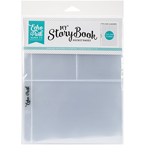 Echo Park Paper My Story Book Album Pocket Pages 8 (1) 6 (2) 3 x 4-inch Openings, Other, Multicoloured, 17.6x23.01x0.5 cm von Echo Park Paper