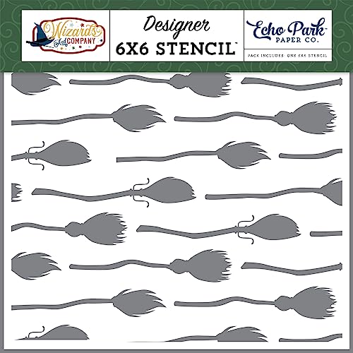 Echo Park Stencil 6"X6"-Bewitching Brooms, Wizards & Company von Echo Park Paper