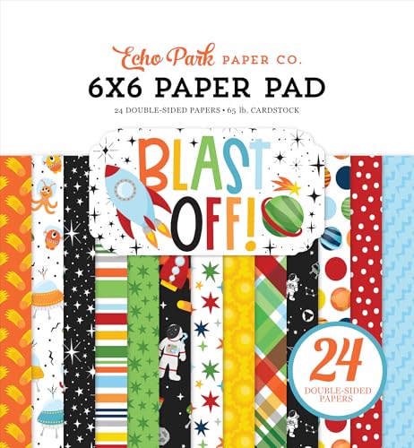 Blast Off Papierblock, 15 x 15 cm von Echo Park Paper