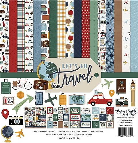 Echo Park Collection Kit 12"X12"-Let's Go Travel von Echo Park Paper