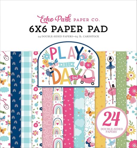 Echo Park Double-Sided Paper Pad 6"X6" 24/Pkg-Play All Day Girl -AG268023 von Echo Park Paper