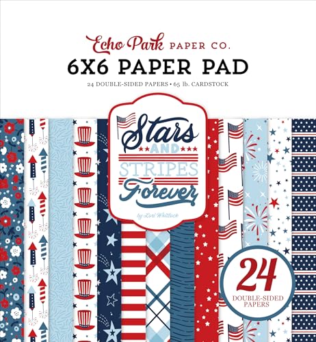 Echo Park Double-Sided Paper Pad 6"X6" 24/Pkg-Stars And Stripes Forever von Echo Park Paper