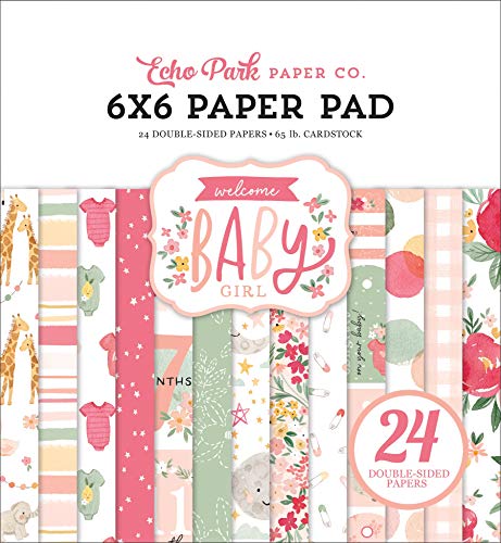 Echo Park Paper, Welcome Baby Girl 15,2 x 15,2 cm Papierblock, 15,2 x 15,2 cm von Echo Park Paper