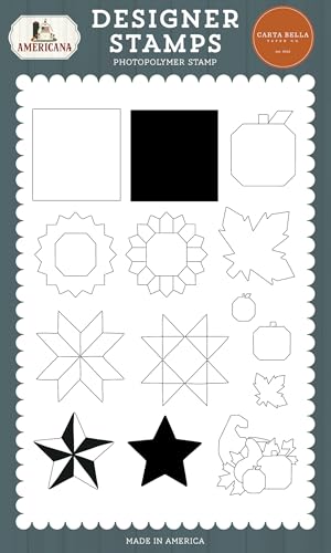 Echo Park Paper Americana Build A Fall Quilt-Stempel-Set, mehrfarbig Echo Park Paper Americana Build A Fall Quilt-Stempel-Set, mehrfarbig von Echo Park Paper
