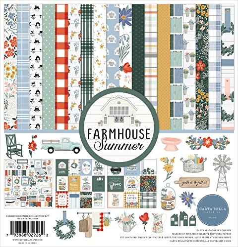 Echo Park Paper Carta Bella Collection Kit 12"X12"-Farmhouse Summer -AS150016 von Echo Park Paper