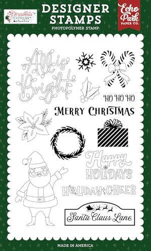 Echo Park Paper Christmas Express Stempel-Set, Hello Santa Claus, mehrfarbig Echo Park Paper Christmas Express Stempel-Set, Hello Santa Claus, mehrfarbig von Echo Park Paper