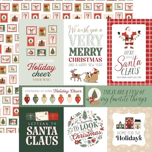 Echo Park Paper Christmas Village: Merry Tagebuchkarten, 30,5 x 30,5 cm, gemustertes Papier, mehrfarbig Echo Park Paper Christmas Village: Merry Tagebuchkarten, 30,5 x 30,5 cm, gemustertes Papier, mehrfarbig von Echo Park Paper