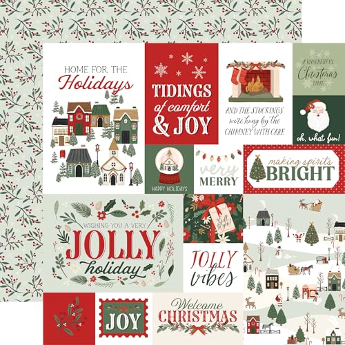 Echo Park Paper Christmas Village: Multi-Tagebuchkarten, 30,5 x 30,5 cm, gemustertes Papier Echo Park Paper Christmas Village: Multi-Tagebuchkarten, 30,5 x 30,5 cm, gemustertes Papier von Echo Park Paper