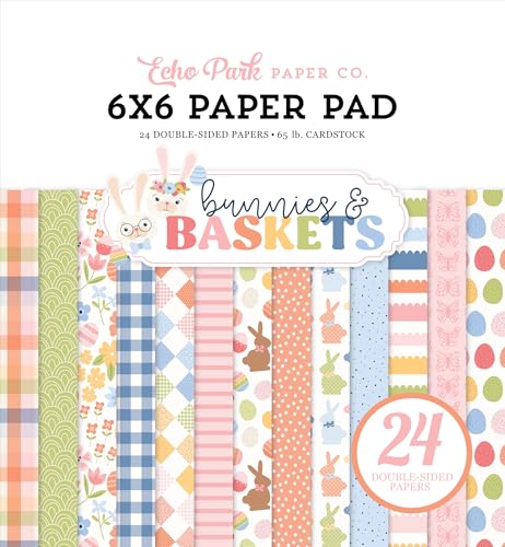Echo Park Paper Doppelseitiges Papier, 15,2 x 15,2 cm, Hasen und Körbe Echo Park Paper Doppelseitiges Papier, 15,2 x 15,2 cm, Hasen und Körbe von Echo Park Paper