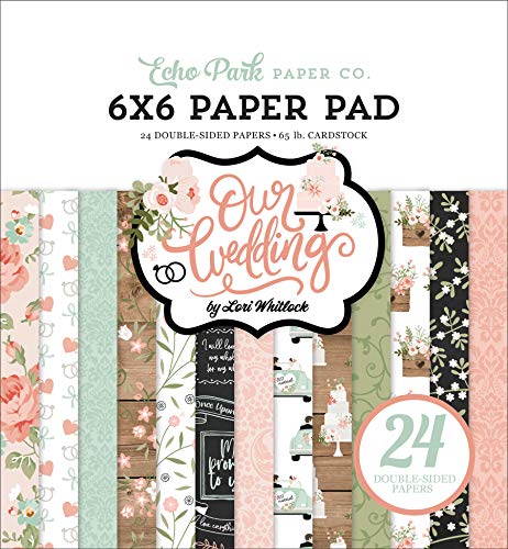 Echo Park Paper OW224023 OUR WEDDING PAPER 6X6 PAD Unser Hochzeitspapier 15,2 x 15,2 cm, Unsere Hochzeit, Einheitsgröße von Echo Park Paper