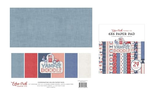 Echo Park Paper Sammelpaket: Yankee Doodle 30,5 x 30,5 cm festes Papier + Yankee Doodle 15,2 x 15,2 cm doppelseitiges Papier von Echo Park Paper