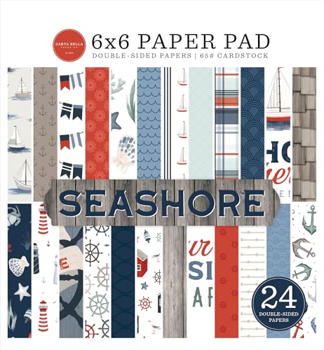 Echo Park Paper Seashore Papierblock, 15,2 x 15,2 cm, versch von Echo Park Paper