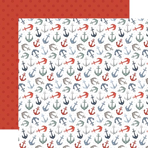 Echo Park Paper Seashore: Anchors Aweigh 30,5 x 30,5 cm, gemustertes Papier, versch von Echo Park Paper
