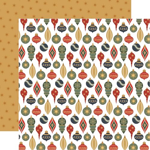 Echo Park Paper Weihnachten in der Stadt: Gemalte Ornamente, 30,5 x 30,5 cm, gemustertes Papier, mehrfarbig von Echo Park Paper