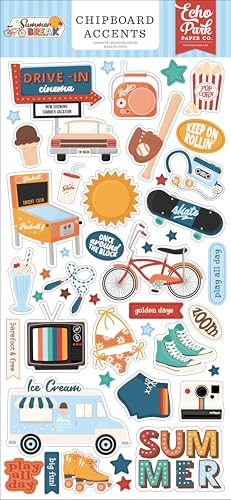 Summer Break Spanplatten-Akzente, 15,2 x 33 cm Summer Break Spanplatten-Akzente, 15,2 x 33 cm von Echo Park Paper