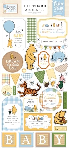 Winnie Puuh Baby Spanplatten-Akzente, 15,2 x 33 cm von Echo Park Paper