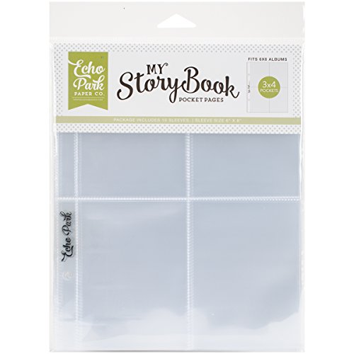 Echo Park papermy Story Book Album Pocket Seiten 6 x 20,3 cm – (4) 3 Zoll x 4-Zoll-Öffnungen, andere, Mehrfarbig von Echo Park Paper