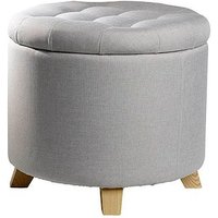 Echtwerk Hocker mit Stauraum Mary EW-SH-0411 grau von ECHTWERK