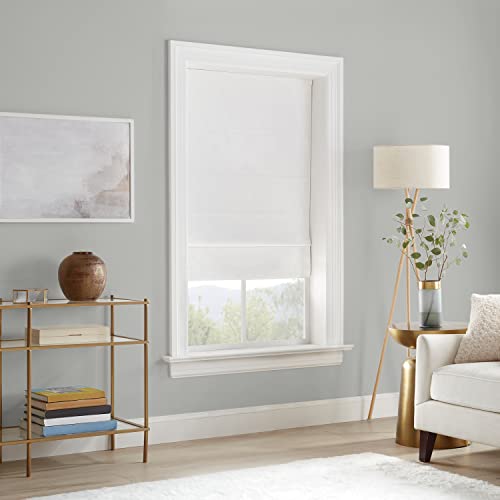 ECLIPSE Drew Römischer Lampenschirm für Wohnzimmer, geräuschreduzierend, kabellos, gefüttert, 91,4 x 162,6 cm, Weiß von Eclipse