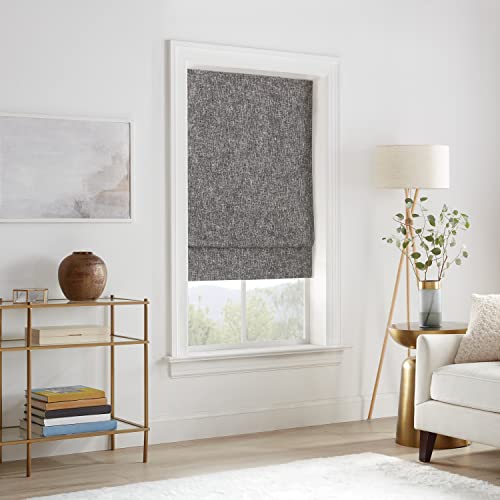 ECLIPSE Drew geräuschreduzierender Verdunkelungsvorhang für Wohnzimmer, kabellos, gefüttert, 99,1 x 162,6 cm, Anthrazit von Eclipse