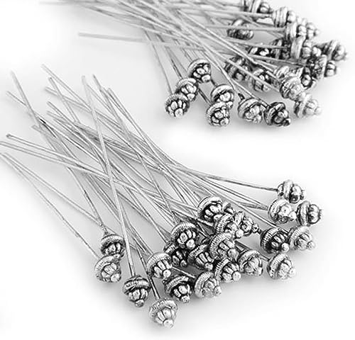 Ecloud Shop 50 x Nägelnadeln aus Metall, 55 mm, Blume, Farbe Silber Ecloud Shop 50 x Nägelnadeln aus Metall, 55 mm, Blume, Farbe Silber von Ecloud Shop